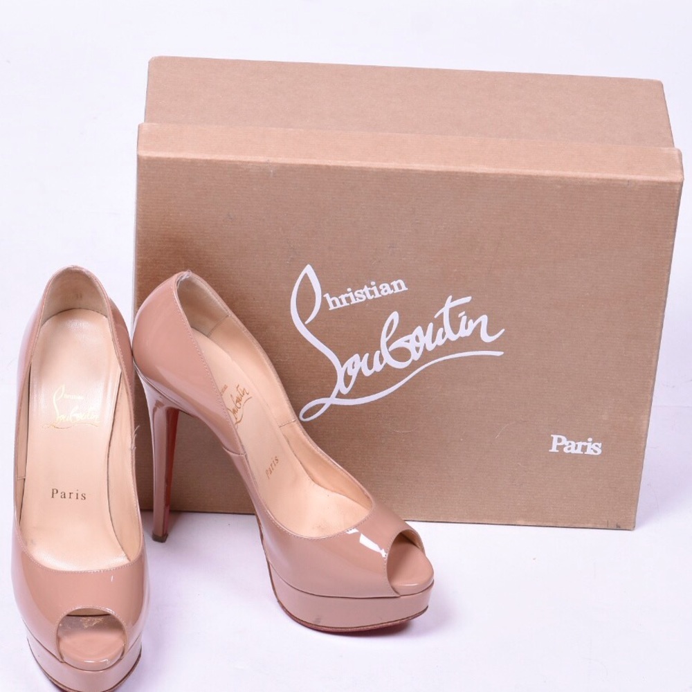 Christian Louboutin Nude platform heels
